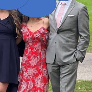 Vince Camuto Women's Modern Rouge Asymmetrical Flutter Sleeve Ruffle Size 0